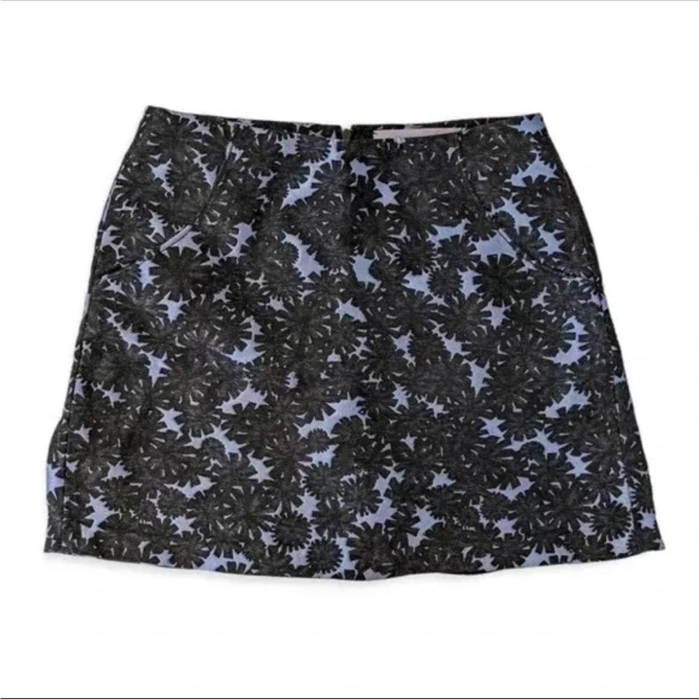 Vera Wang Lavender Label Blue Print Floral Mini Skirt - size 12
